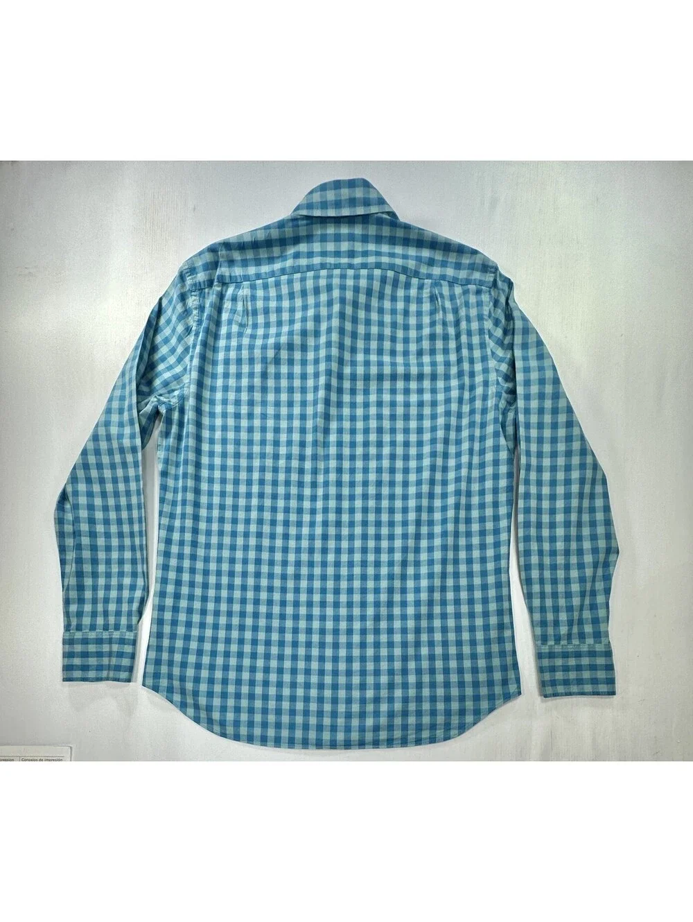 J Crew Classic Flex Washed Check Oxford Button Up Blue Men M